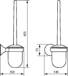 Cepillo WC Linido con soporte a pared