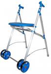 Andador de aluminio con asiento y con ruedas