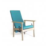 Sillón ergonómico de respaldo alto con ajuste sincronizado de respaldo/asiento por pistón a gas